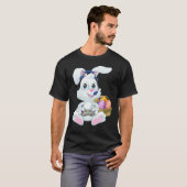 T-shirt Gamer Easter Bunny Rabbit Video Game Player with C (Devant entier)