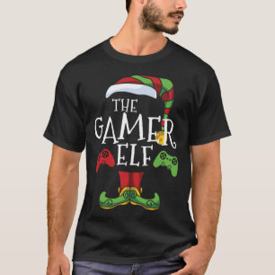 T-shirt Gamer Elf Famille Correspondant Noël Drôle Jeu P