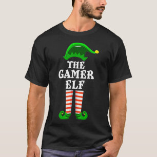 T-shirt Gamer Elf Family Group Correspondant Noël Party Pa
