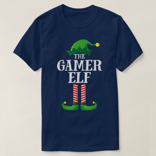 T-shirt Gamer Elf Matching Family Group Christmas Party Pa (Design devant)