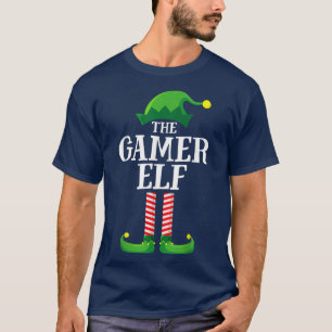 T-shirt Gamer Elf Matching Family Group Christmas Party Pa