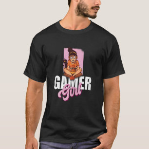 T-shirt Gamer fille joueur gambler ordinateur console pc