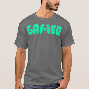 T-shirt Gamer Gamepad Neon Green