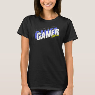 T-shirt Gamer Geek Nerdy Stups Jeu Backprint