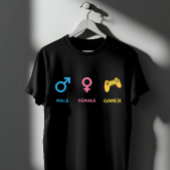 T-shirt Gamer Gender Symbols Controller Funny Design