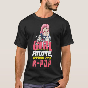 T-shirt Gamer Girl Juste Une Fille Qui Aime Le Jeu Anime E