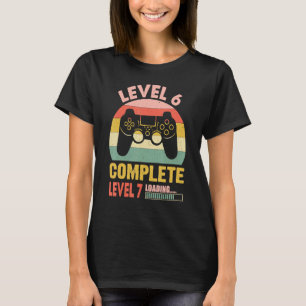 T-shirt Gamer Girl Niveau 6 Complet Funny 6e Mariage Anni