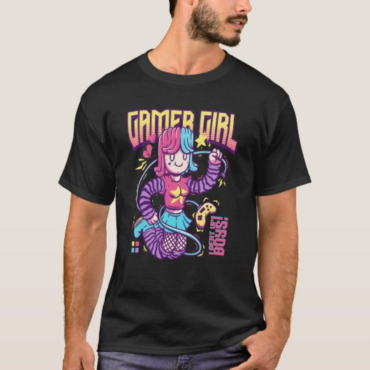 T-shirt Gamer Girl PC Gaming Video Game E girl Computer Ga (Devant)