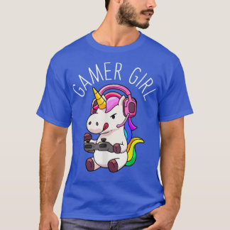 T-shirt Gamer Girl Unicorn Gaming Cute Video Game Gift Wom