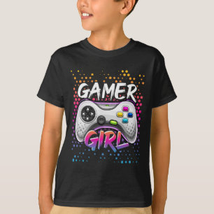 T-shirt Gamer Girl Video Game Controller Jeu Anniversaire