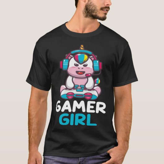 T-shirt Gamer Girl Yes i'm a gamer girl try to keep up (Devant)