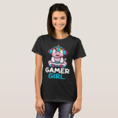 T-shirt Gamer Girl Yes i'm a gamer girl try to keep up (Devant entier)