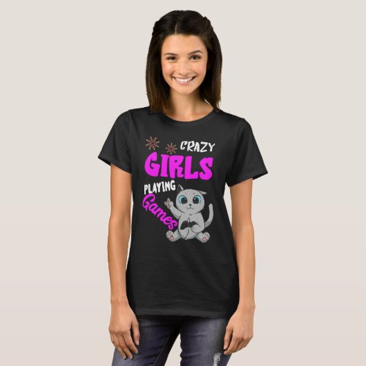T-shirt Gamer Girs Jote Gamer Cat Consoles Gamer Gaming (Devant entier)