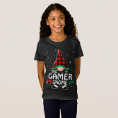 T-Shirt Gamer Gnome Buffalo Plaid Matching Family Christma (Devant entier)