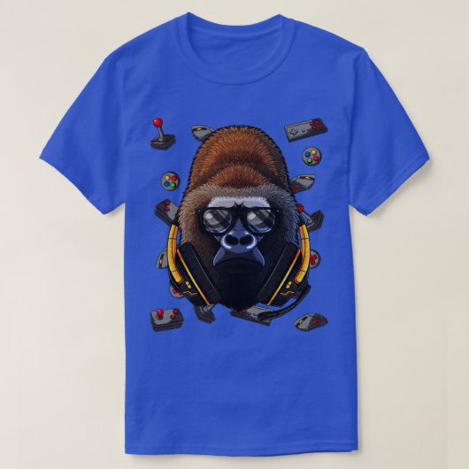 T-shirt Gamer Gorilla Jeu Animal Vidéo Joueur Garçons (Design devant)