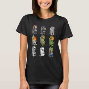 T-shirt Gamer Halloween squelette vampire jeu momie garçon