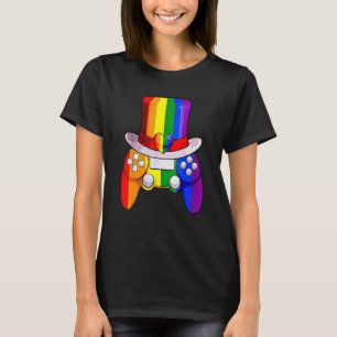 T-shirt Gamer Heart Love Lgbt Drapeau Égalité Gay Communau