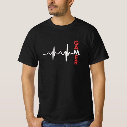 T-shirt Gamer Heartbeat (Devant)