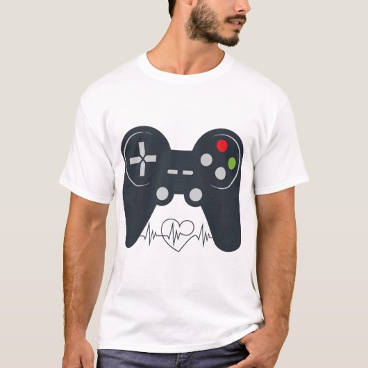 T-shirt Gamer Heartbeat 21 (Devant)