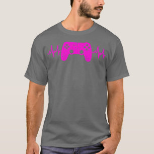 T-shirt Gamer Heartbeat Funny Video Games Gaming Girls