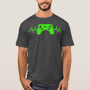 T-shirt Gamer Heartbeat Jeux Vidéos Ados Jeux Garçons Fill