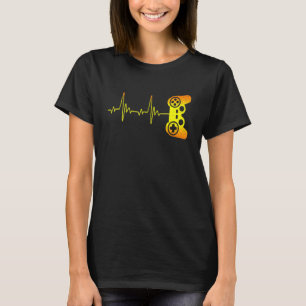 T-shirt Gamer Heartbeat Video Game Controller Gamer