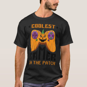 T-shirt Gamer Le Plus Coolest Dans Le Contrôle Citrouille