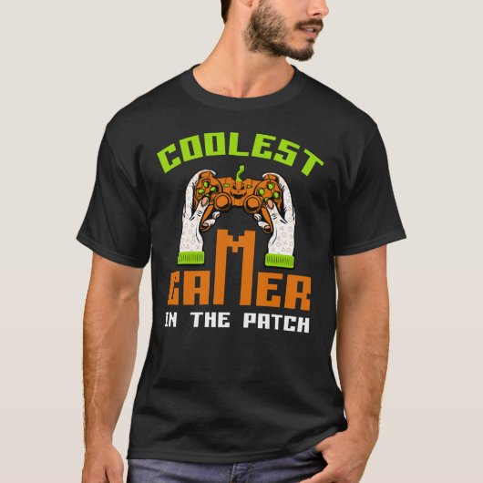 T-shirt Gamer Le Plus Coolest Dans Le Patch Cadeau Hallowe (Devant)