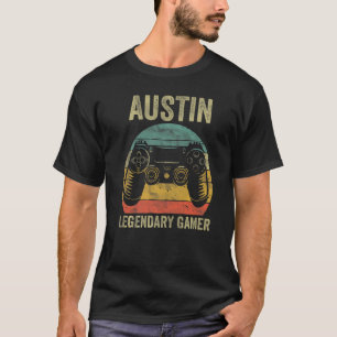 T-shirt Gamer légendaire Personnalisé Chemise Austin Nom V