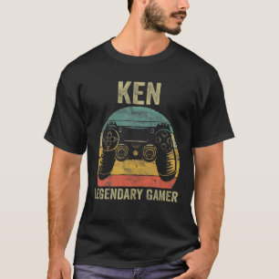 T-shirt Gamer légendaire Personnalisé Gamer Nom Vidéo Game