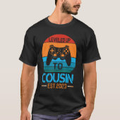 T-shirt Gamer Leveled Jusqu'À Cousin Est 2023 Joyeux Jour (Devant)