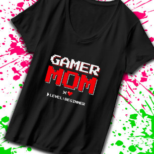 T-shirt Gamer Maman Nouvelle Mère Premier bébé Faire-part
