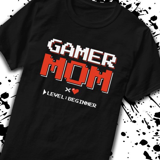 T-shirt Gamer Maman Nouvelle Mère Premier bébé Faire-part