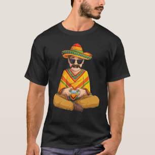 T-shirt Gamer Mexicain Cinco De Mayo Serape Poncho Vidéo G