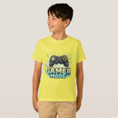 T-shirt Gamer Mode ON - Kids Video Game Controller Graphic (Devant entier)