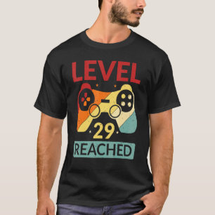 T-shirt Gamer Niveau 29 atteint 29e anniversaire 1
