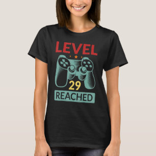 T-shirt Gamer Niveau 29 atteint 29e anniversaire 2