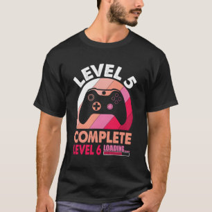 T-shirt Gamer Niveau 5 Terminé 5E Anniversaire Mariage