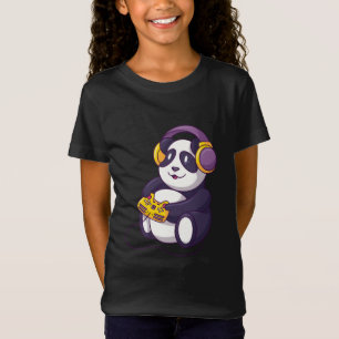 T-Shirt Gamer Panda Jouer aux jeux vidéo