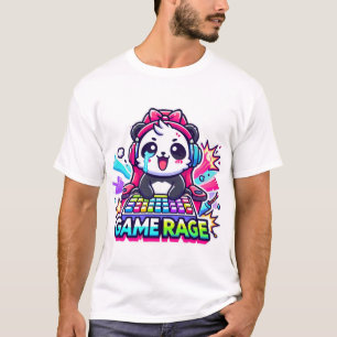 T-shirt Gamer Panda Rage - Moments de jeu amusants