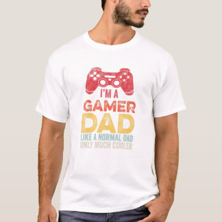 T-shirt Gamer Papa Funny Video Gaming