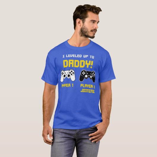 T-shirt Gamer Papa Joueur Console de jeu Révélation de gen (Devant entier)