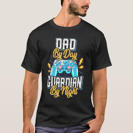 T-shirt Gamer Papa Papa Par Jour Gardien Par Nuit Vidéo G (Devant)