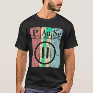 T-shirt Gamer Pause éléments de table périodique Jeu Nerdy