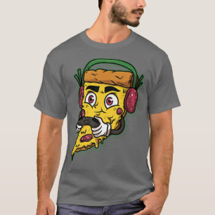 T-shirt Gamer Pizza Jeux Vidéo Console de jeu