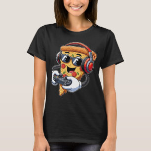 T-shirt Gamer Pizza Vidéo Gaming Boy Enthousiaste Gamer Ad