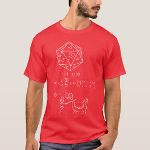 T-shirt Gamer RPG Science Math Humour Nerd Roleplay pour M