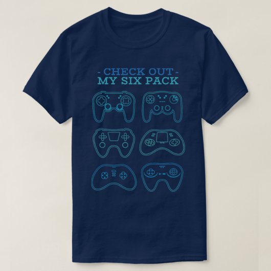T-shirt Gamer Six Pack (Design devant)