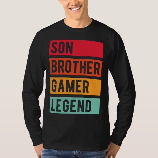T-shirt Gamer Son Brother Husband Dad Video Game Legend (Devant)