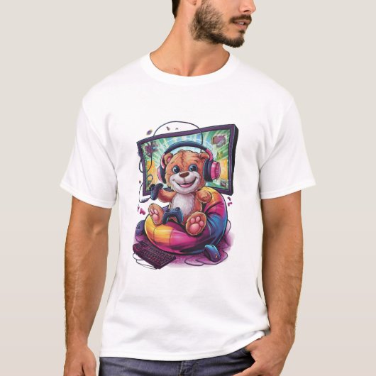 T-shirt Gamer Teddy (Devant)